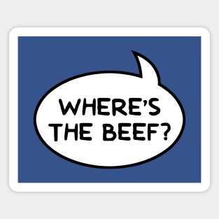 "Where's the Beef?" Word Balloon Magnet